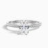 Cora 2.5 Carat Oval Hidden Halo Pave Lab Grown Engagement Ring in 14k White Gold  DestGlow