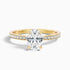 Cora 4 Carat Oval Hidden Halo Pave Lab Grown Engagement Ring in 18k Yellow Gold  DestGlow