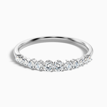 Ovidia Round Cut Half Eternity Lab Grown Diamond Stacking Wedding Band