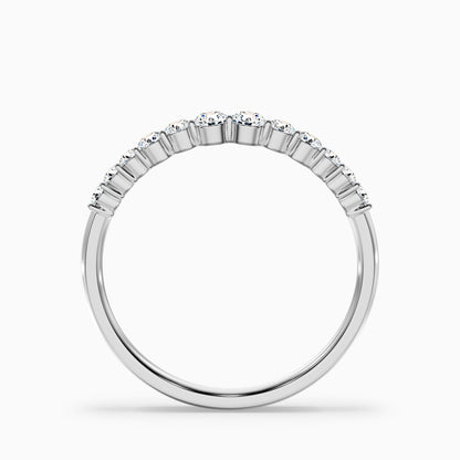 Ovidia Round Cut Half Eternity Lab Grown Diamond Stacking Wedding Band