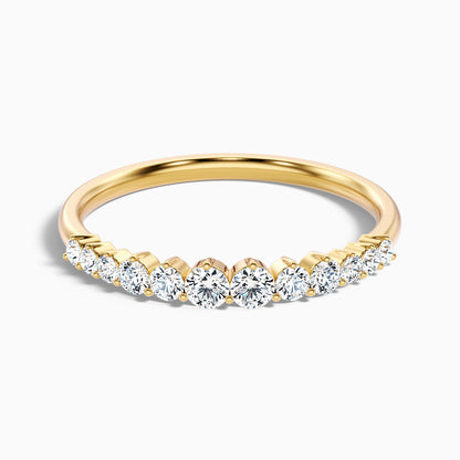Ovidia Round Cut Half Eternity Lab Grown Diamond Stacking Wedding Band