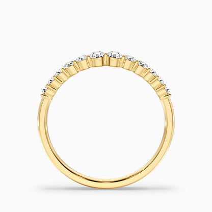 Ovidia Round Cut Half Eternity Lab Grown Diamond Stacking Wedding Band