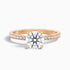 Cris 3.5 Carat Round Hidden Halo Pave Lab Grown Engagement Ring in 18k Rose Gold  DestGlow