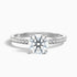 Cris 2.5 Carat Round Hidden Halo Pave Lab Grown Engagement Ring in 14k White Gold  DestGlow