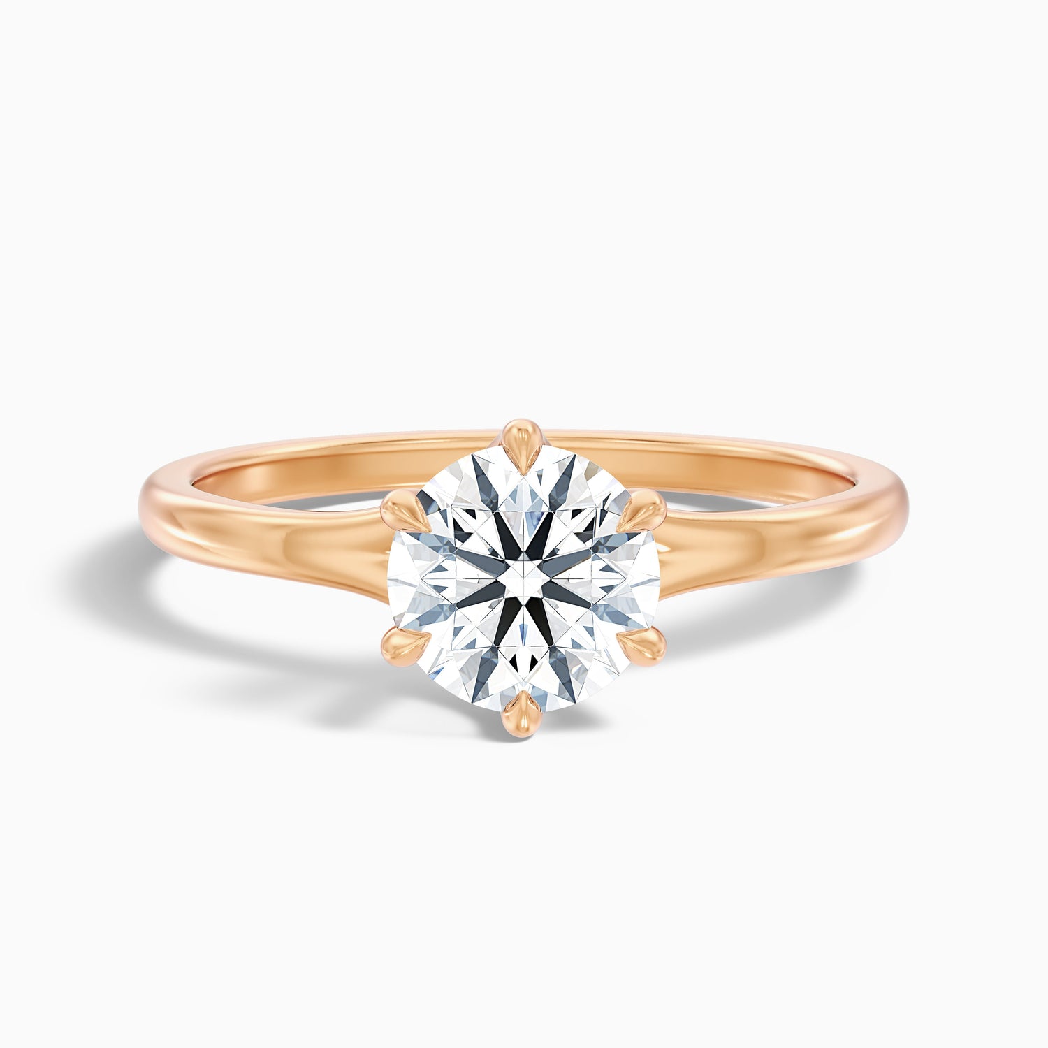 Gina 3.5 Carat Round Solitaire Lab Grown Engagement Ring in 18k White Gold