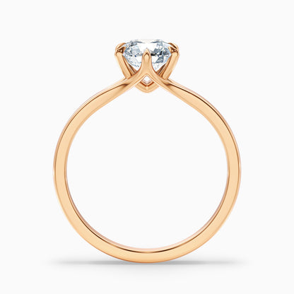 Gina 3 Carat Round Solitaire Lab Grown Engagement Ring in 10k White Gold
