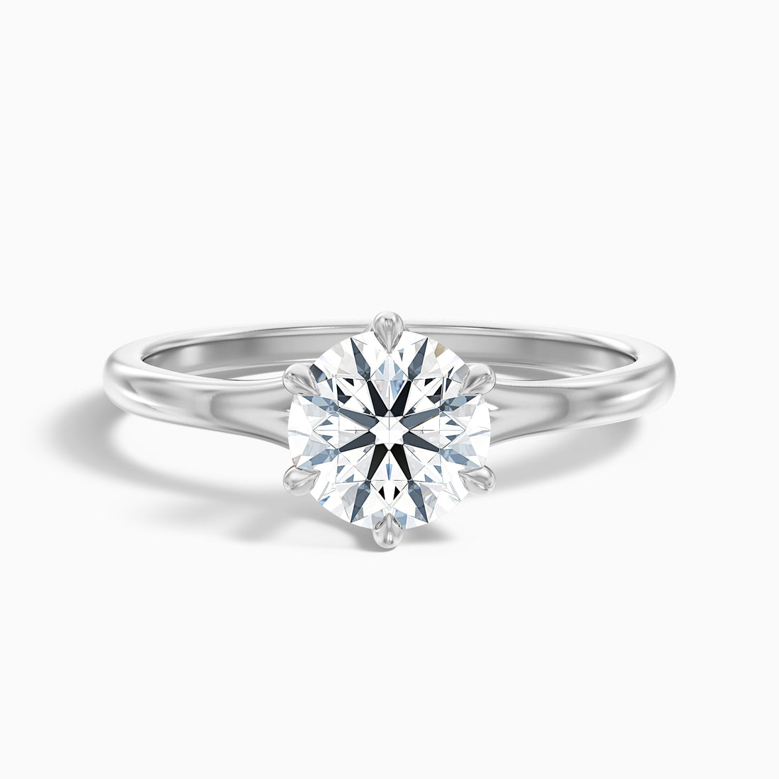 Vani 6 Carat Round Solitaire Moissanite Diamond Ring in 925 Sterling Silver  DestGlow