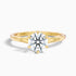 Gina 3.5 Carat Round Solitaire Lab Grown Engagement Ring in 18k Yellow Gold  DestGlow