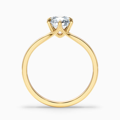 June 3.5 Carat Round Solitaire Moissanite Diamond Ring in 925 Sterling Silver