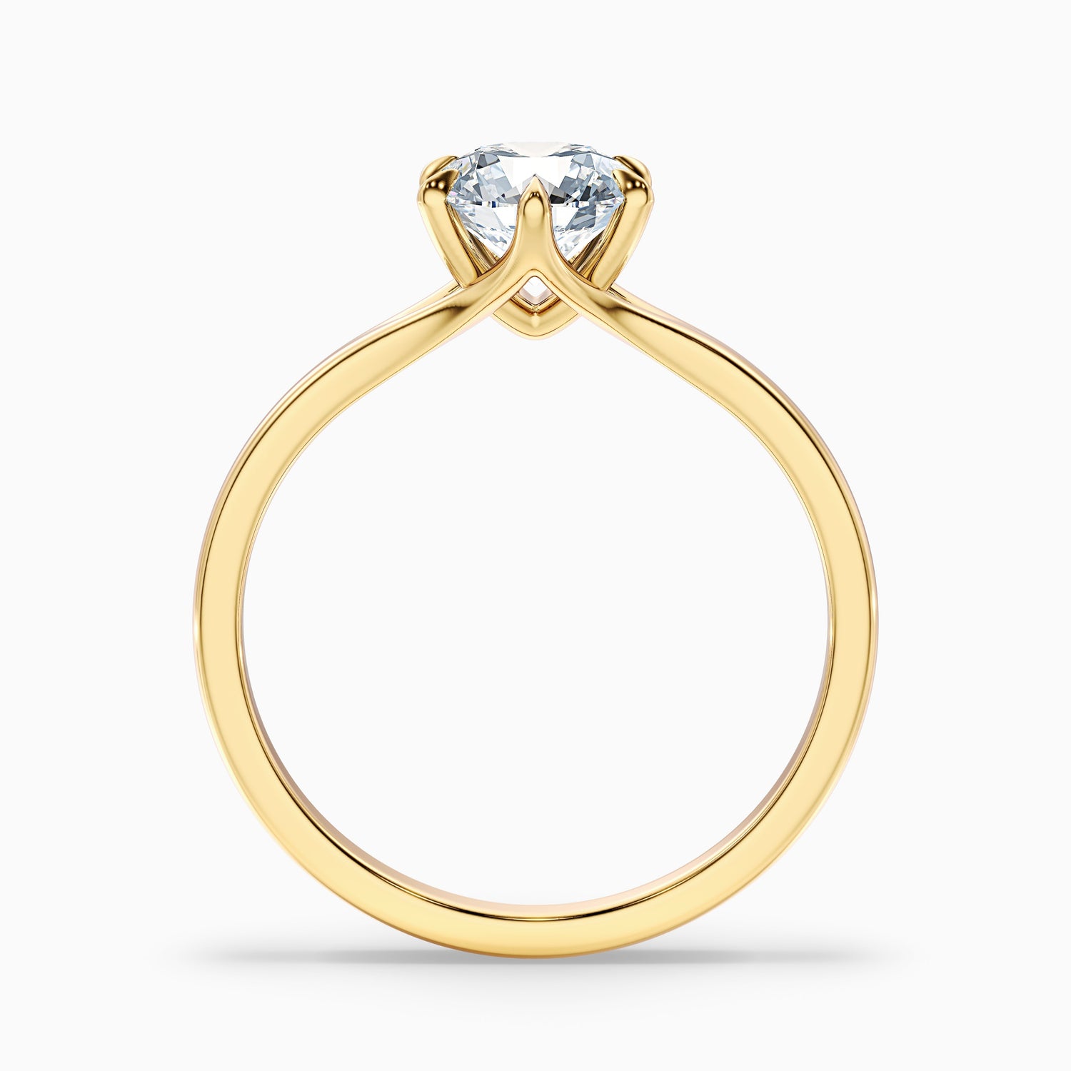June 3 Carat Round Solitaire Moissanite Diamond Ring in 925 Sterling Silver