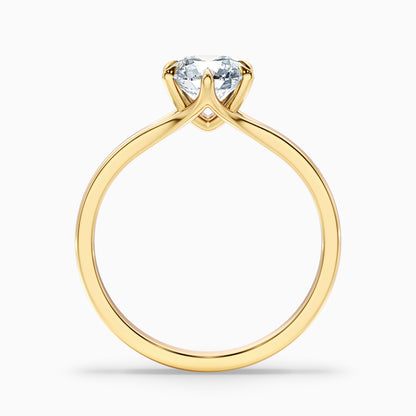 Gina 2.5 Carat Round Solitaire Lab Grown Engagement Ring in 14k White Gold