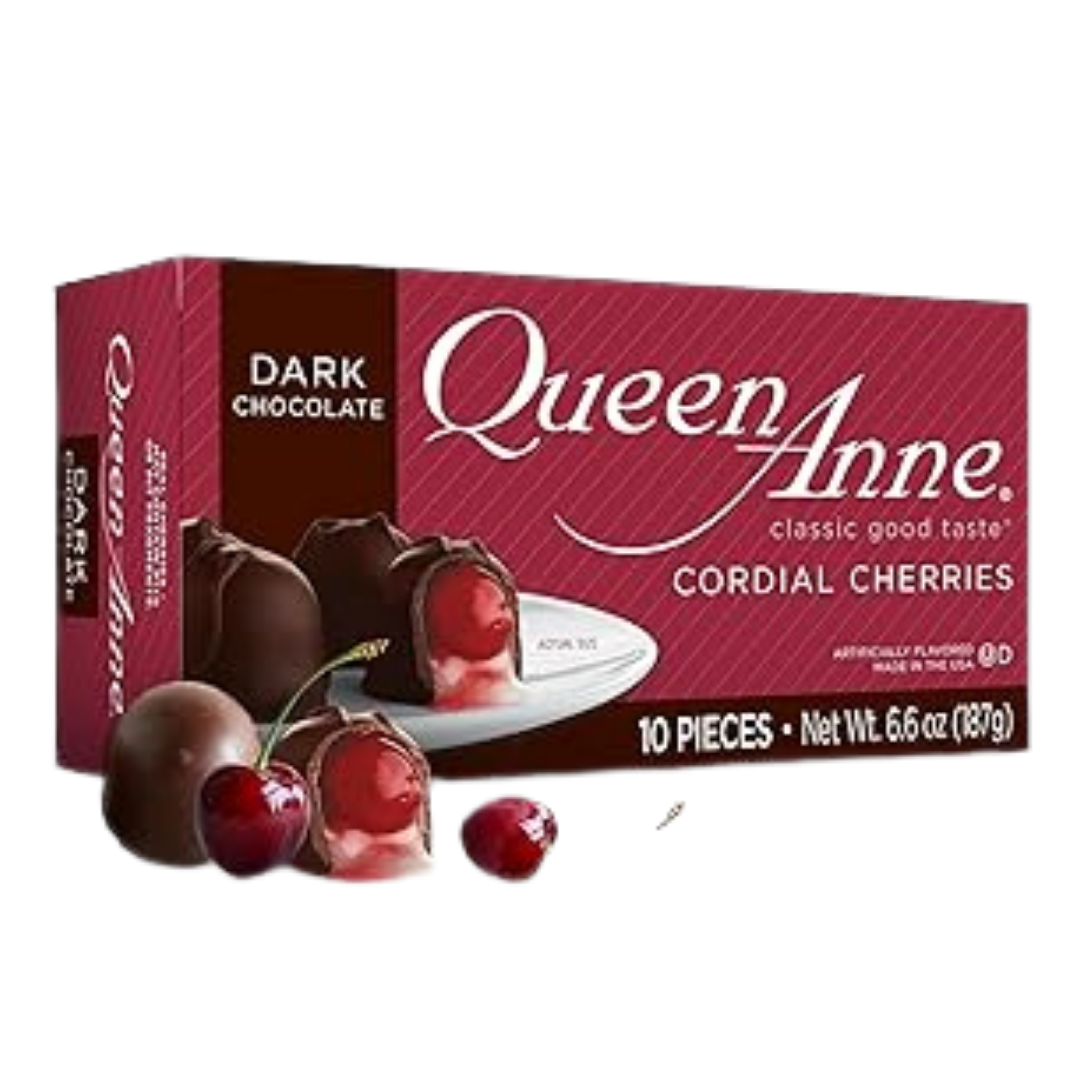 Queen Anne Dark Chocolate Cordial Cherries (6.6oz, 10 Pieces) by Farmacias Savia