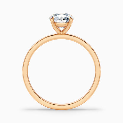 Grace 3 Carat Round Cut Solitaire Lab Grown Engagement Ring in Platinum