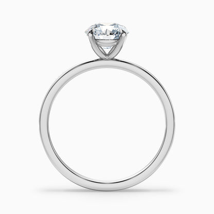 Jany 1 Carat Round Cut Solitaire Moissanite Diamond Ring in 18k Rose Gold