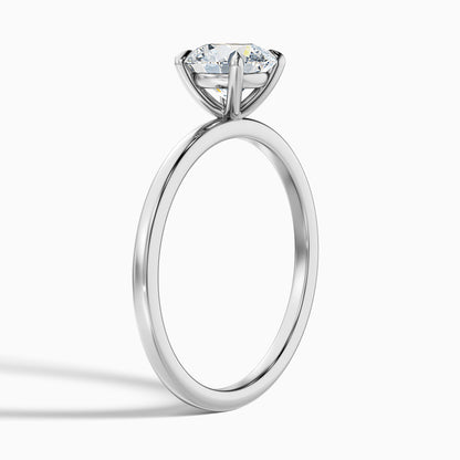 Grace 2 Carat Round Cut Solitaire Lab Grown Engagement Ring in 18k White Gold