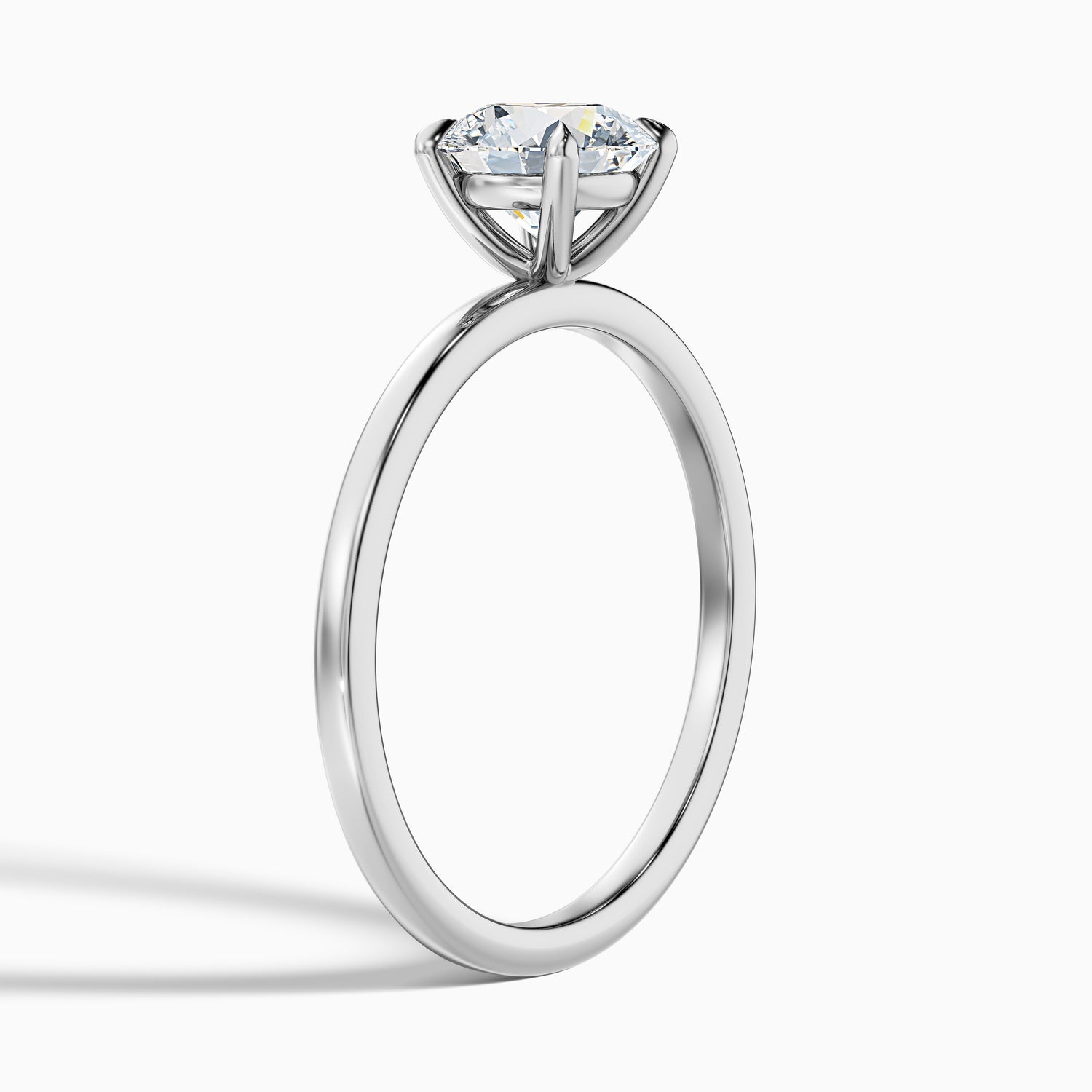 Grace 1 Carat Round Cut Solitaire Lab Grown Engagement Ring in 10k Rose Gold