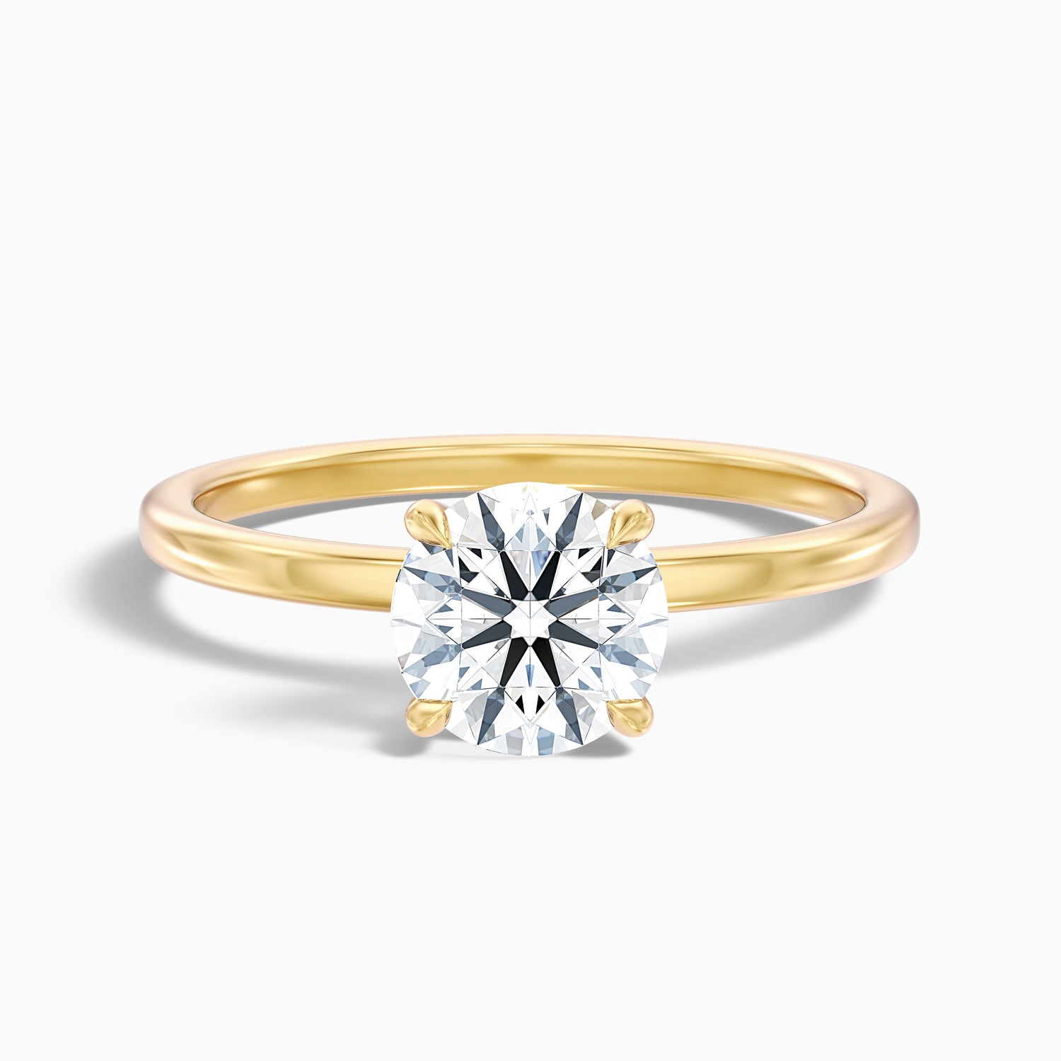 Grace 5 Carat Round Cut Solitaire Lab Grown Engagement Ring in 18k White Gold