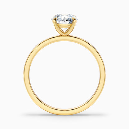 Grace 5 Carat Round Cut Solitaire Lab Grown Engagement Ring in 14k White Gold