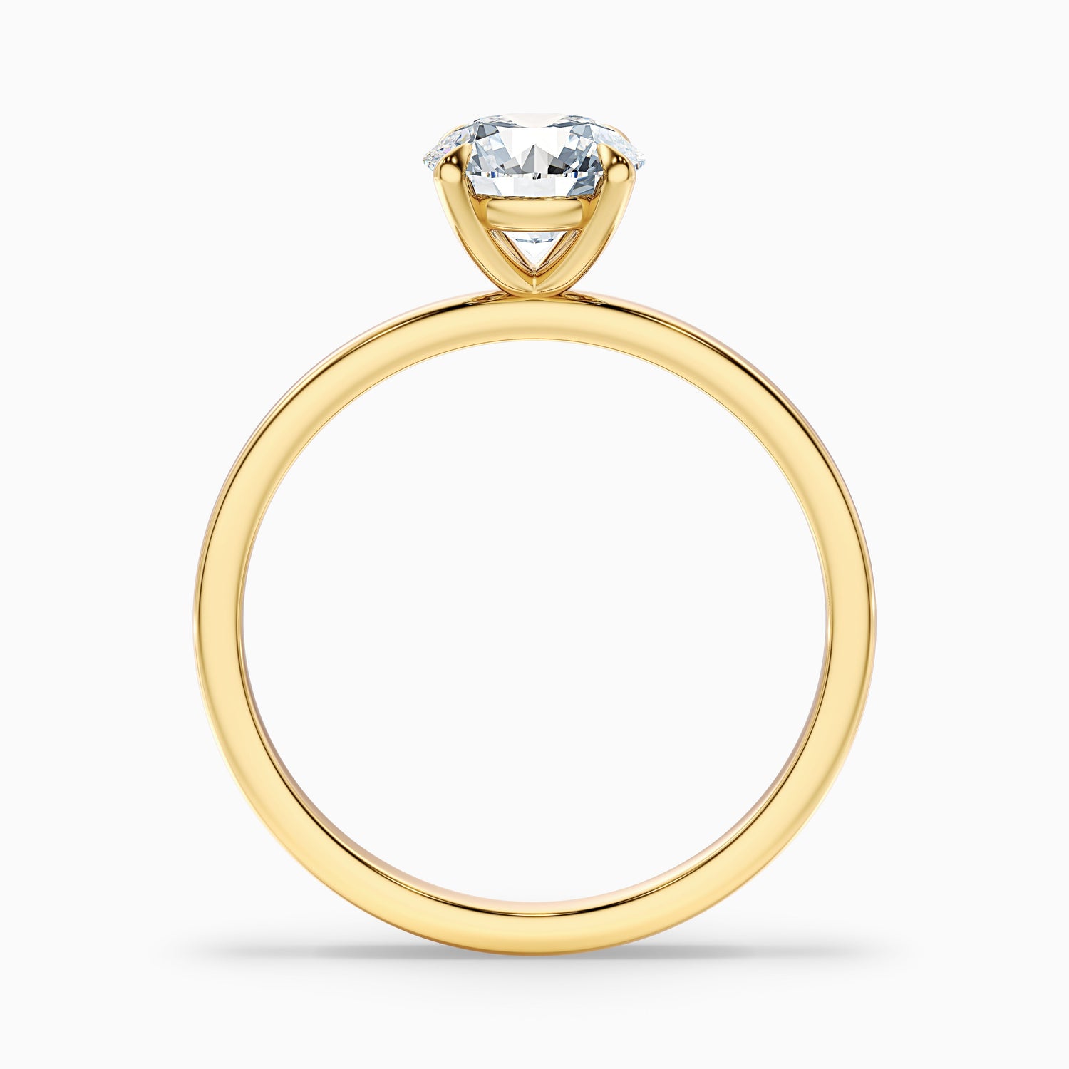 Grace 2 Carat Round Cut Solitaire Lab Grown Engagement Ring in 10k Rose Gold