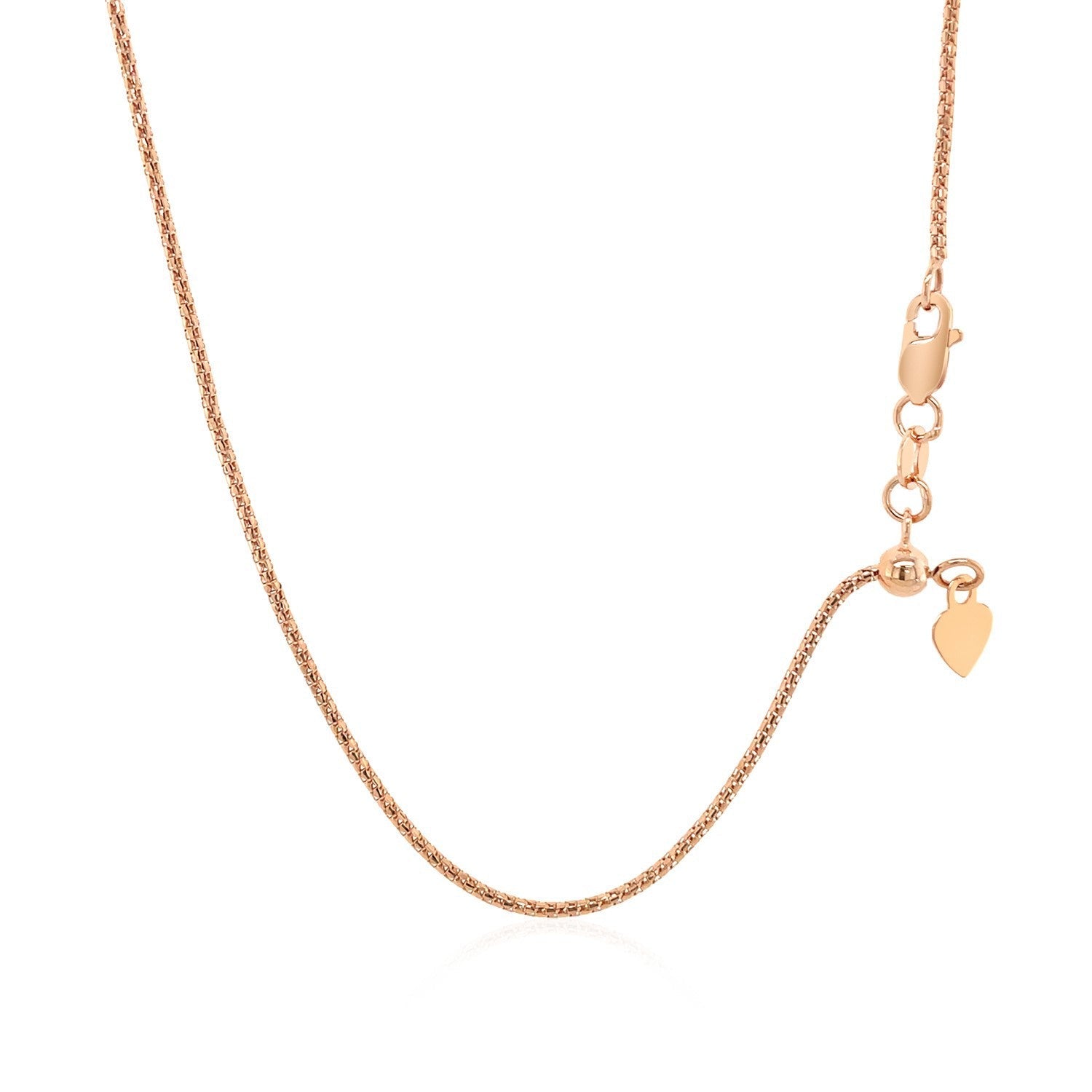 14k Rose Gold Adjustable Popcorn Chain 1.3mm by Bids.com