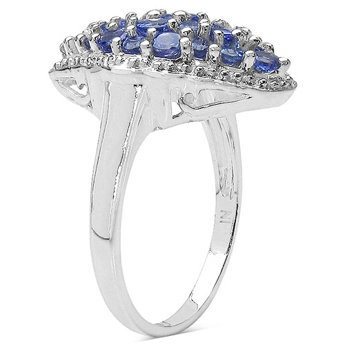 1.25 Carat Genuine Tanzanite .925 Sterling Silver Ring by Bids.com
