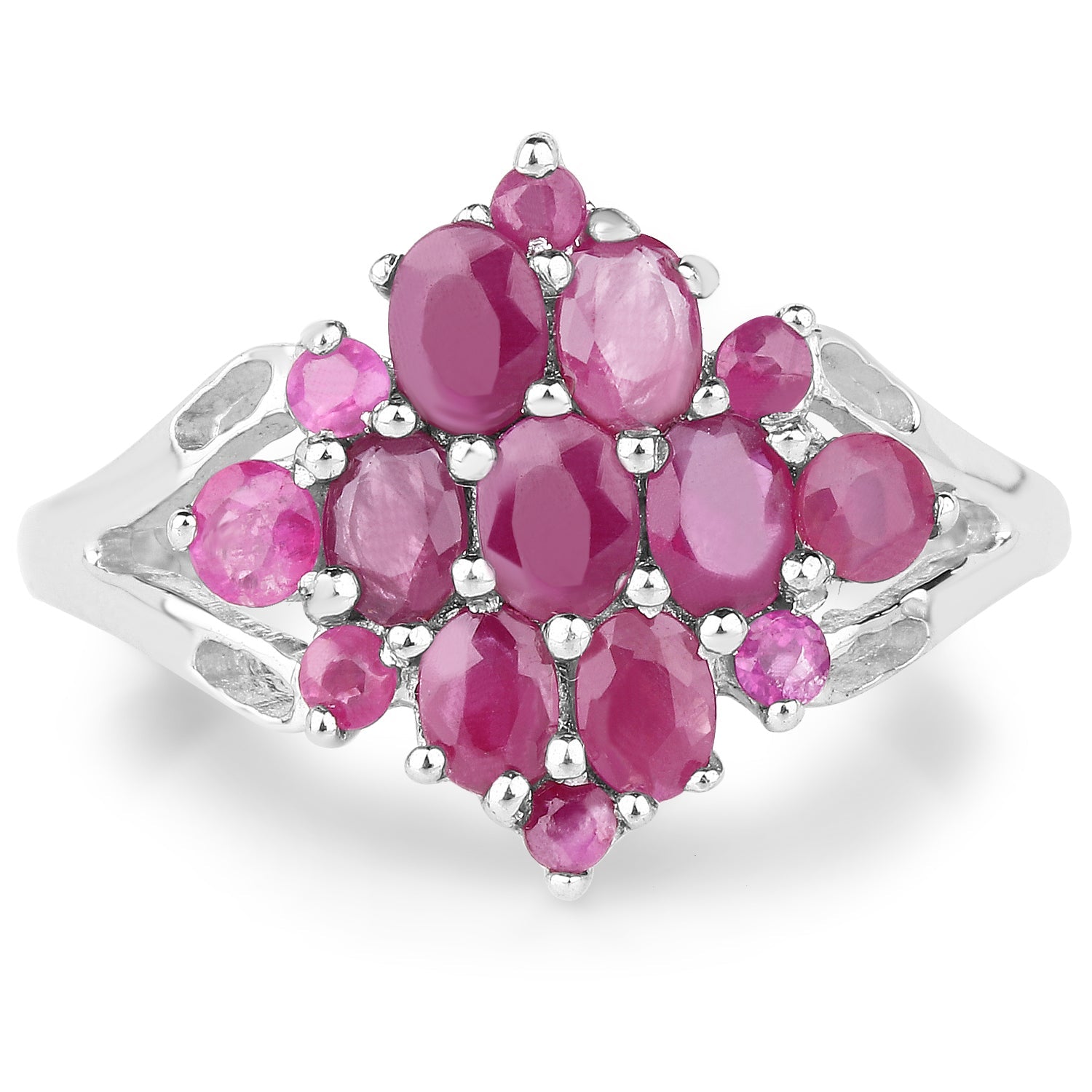 2.10 Carat Genuine Ruby .925 Sterling Silver Ring by Bids.com