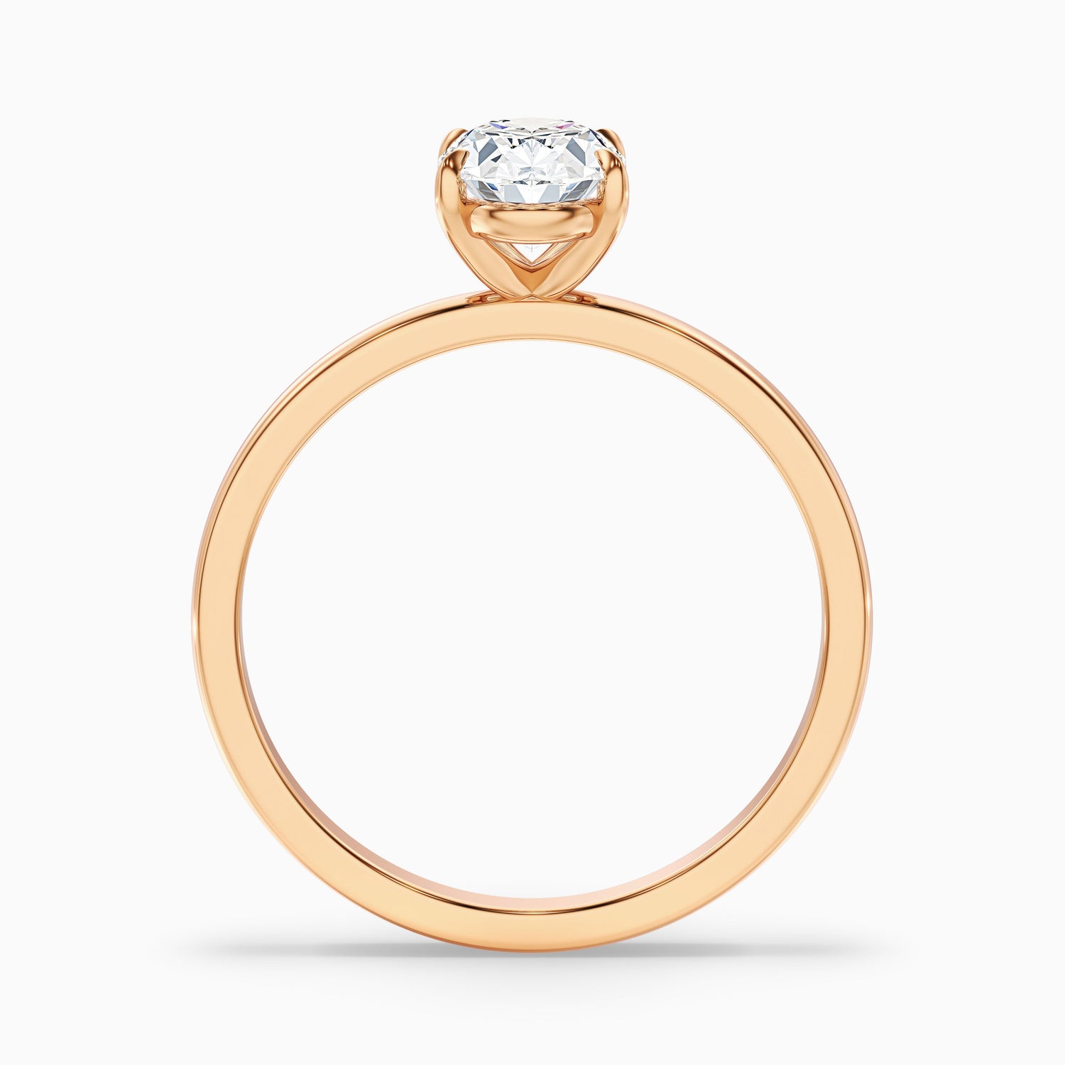 Jade 5.5 Carat Oval Cut Solitaire Moissanite Diamond Ring in 10k Rose Gold