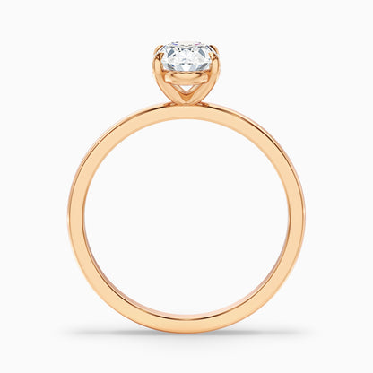 Jade 3.5 Carat Oval Cut Solitaire Moissanite Diamond Ring in 10k Yellow Gold