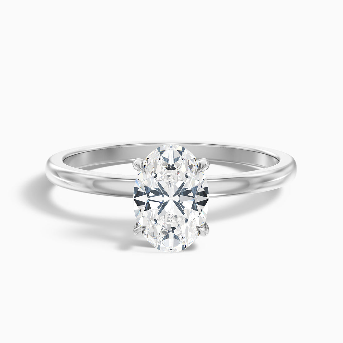 Hailey 1 Carat Oval Cut Solitaire Lab Grown Engagement Ring in Platinum  DestGlow