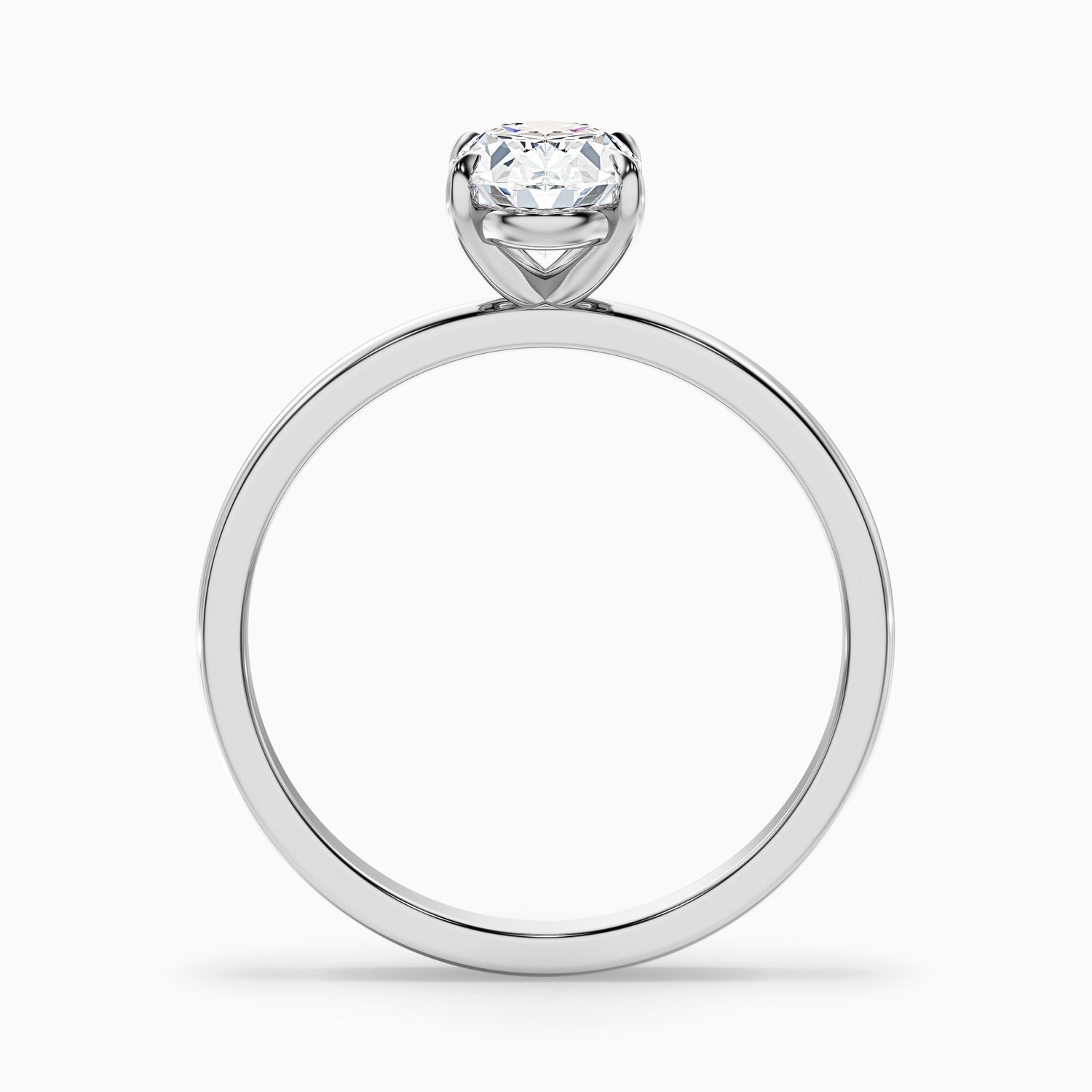 Jade 5.5 Carat Oval Cut Solitaire Moissanite Diamond Ring in Platinum