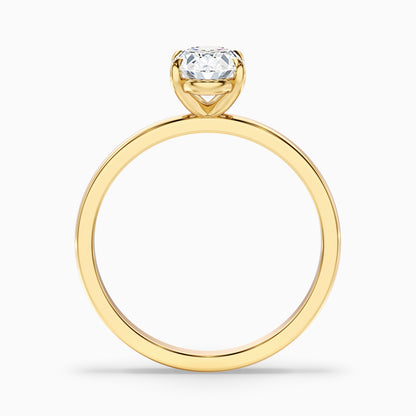 Jade 3 Carat Oval Cut Solitaire Moissanite Diamond Ring in Platinum