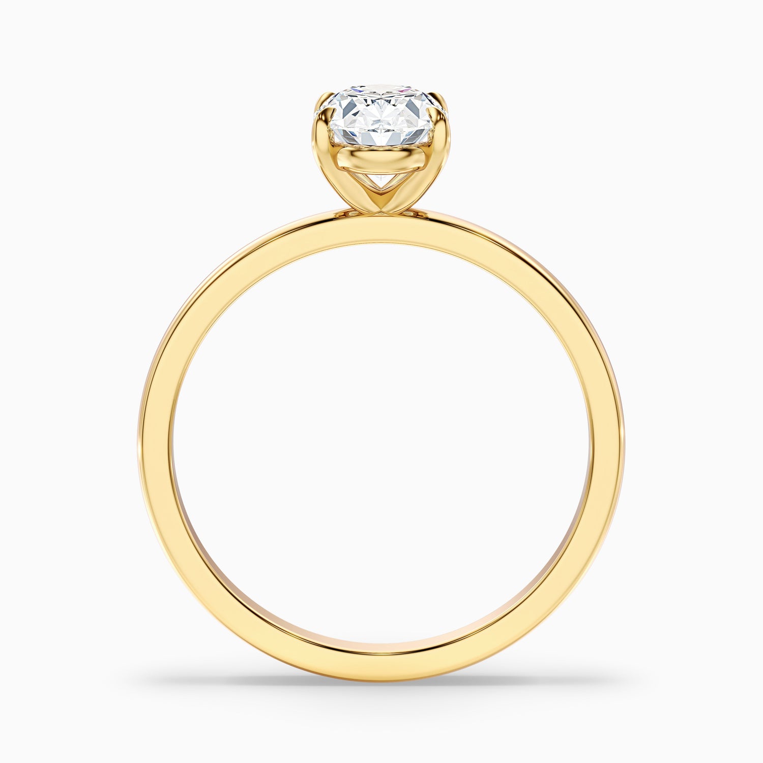 Hailey 4 Carat Oval Cut Solitaire Lab Grown Engagement Ring in 10k White Gold