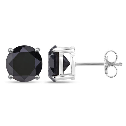 5.41 Carat Genuine Black Diamond 14K White Gold Earrings by Bids.com