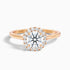 Helyn 1.5 Carat Round Halo Lab Grown Engagement Ring in 18k Rose Gold  DestGlow