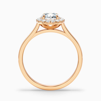 Iva 3 Carat Round Halo Moissanite Diamond Ring in Platinum