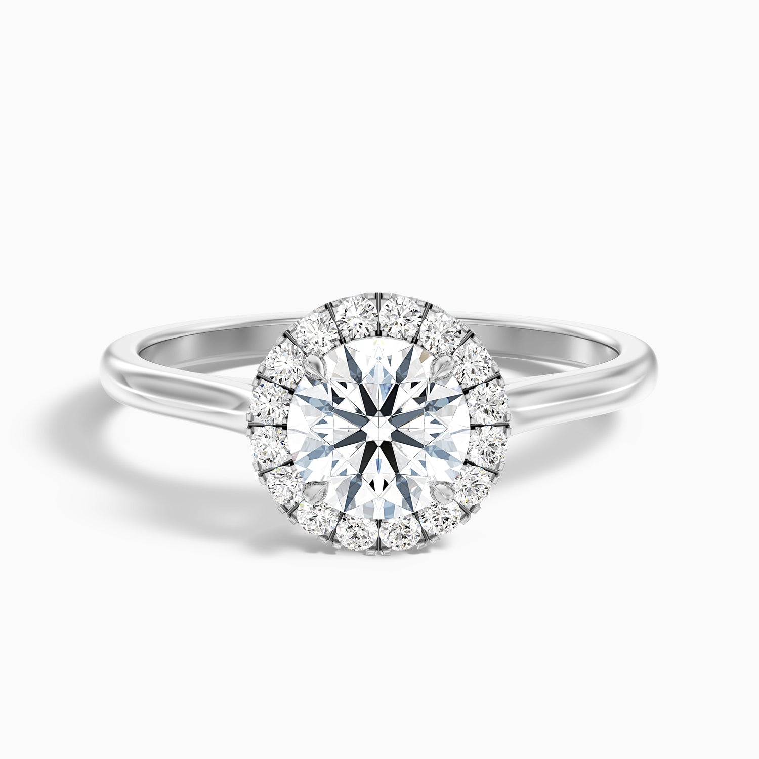 Helyn 3.5 Carat Round Halo Lab Grown Engagement Ring in 14k Rose Gold  DestGlow