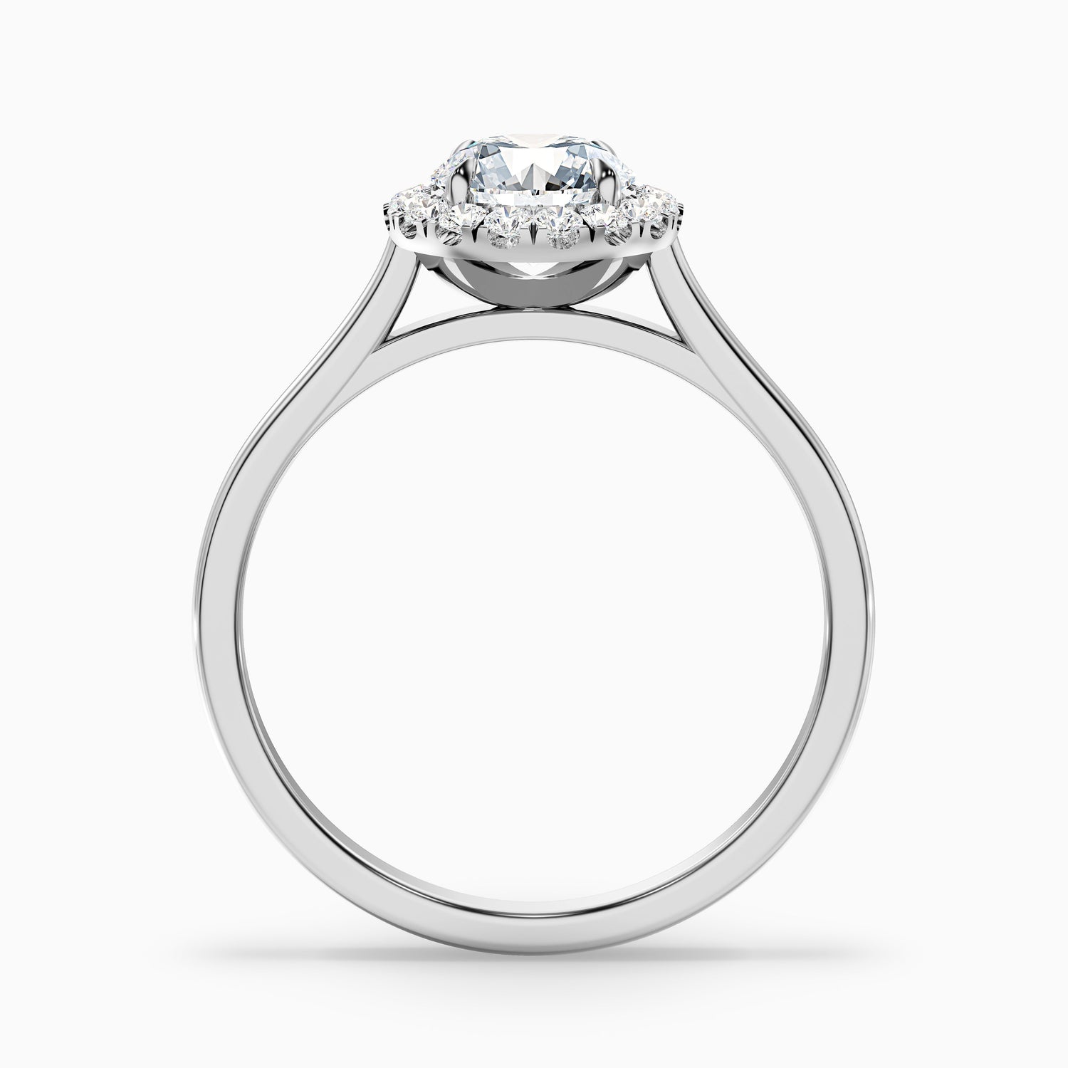 Helyn 3 Carat Round Halo Lab Grown Engagement Ring in Platinum