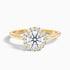 Helyn 3.5 Carat Round Halo Lab Grown Engagement Ring in 10k Yellow Gold  DestGlow