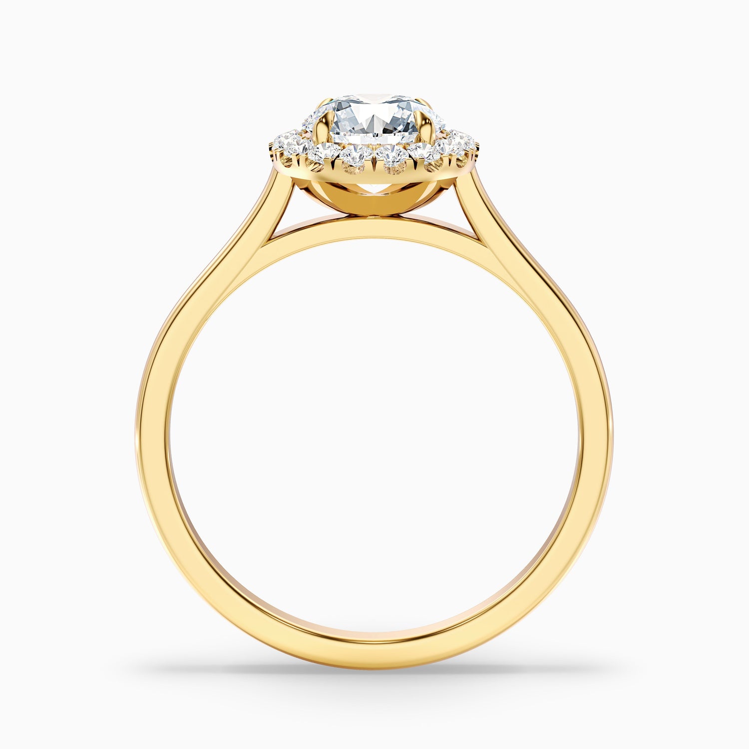 Helyn 5 Carat Round Halo Lab Grown Engagement Ring in 10k Rose Gold