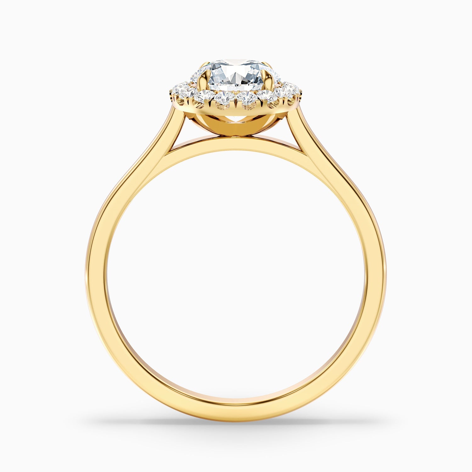 Helyn 3 Carat Round Halo Lab Grown Engagement Ring in 925 Sterling Silver