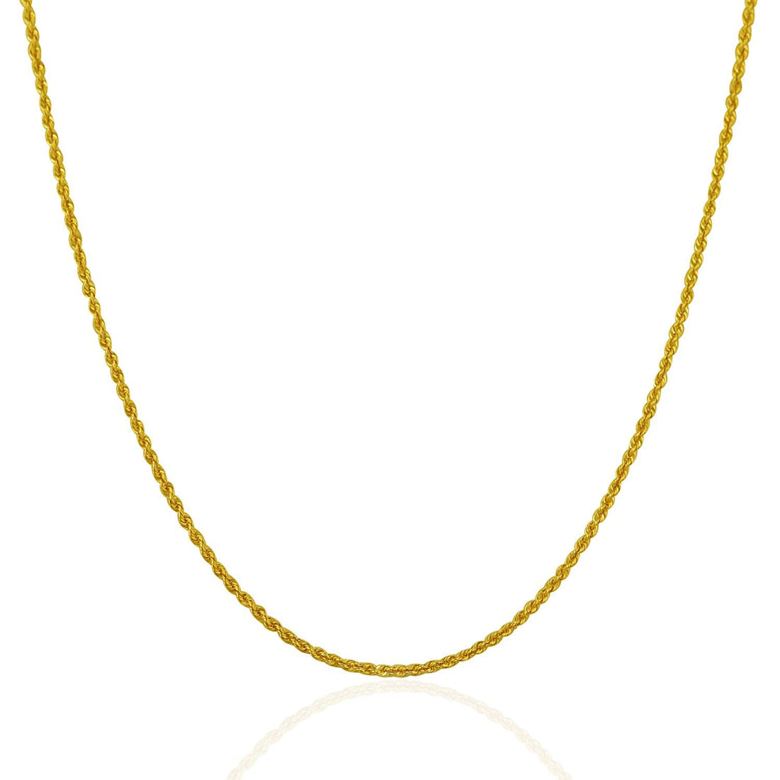 14k Yellow Gold Solid Rope Chain 1.25mm by Bids.com