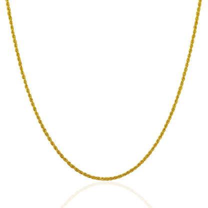 14k Yellow Gold Solid Rope Chain 1.25mm by Bids.com
