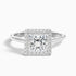 Kelly 2.5 Carat Princess Cut Halo Pave Lab Grown Engagement Ring in 10k White Gold  DestGlow