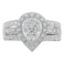 10K White Gold Round Cut Diamond Teardrop Ring (1/2 Cttw, H-I Color, SI2-I1 Clarity) - Size 6-1/2 by Bids.com