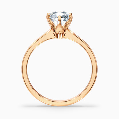 Emma 2 Carat Round Solitaire Lab Grown Engagement Ring in 10k Rose Gold