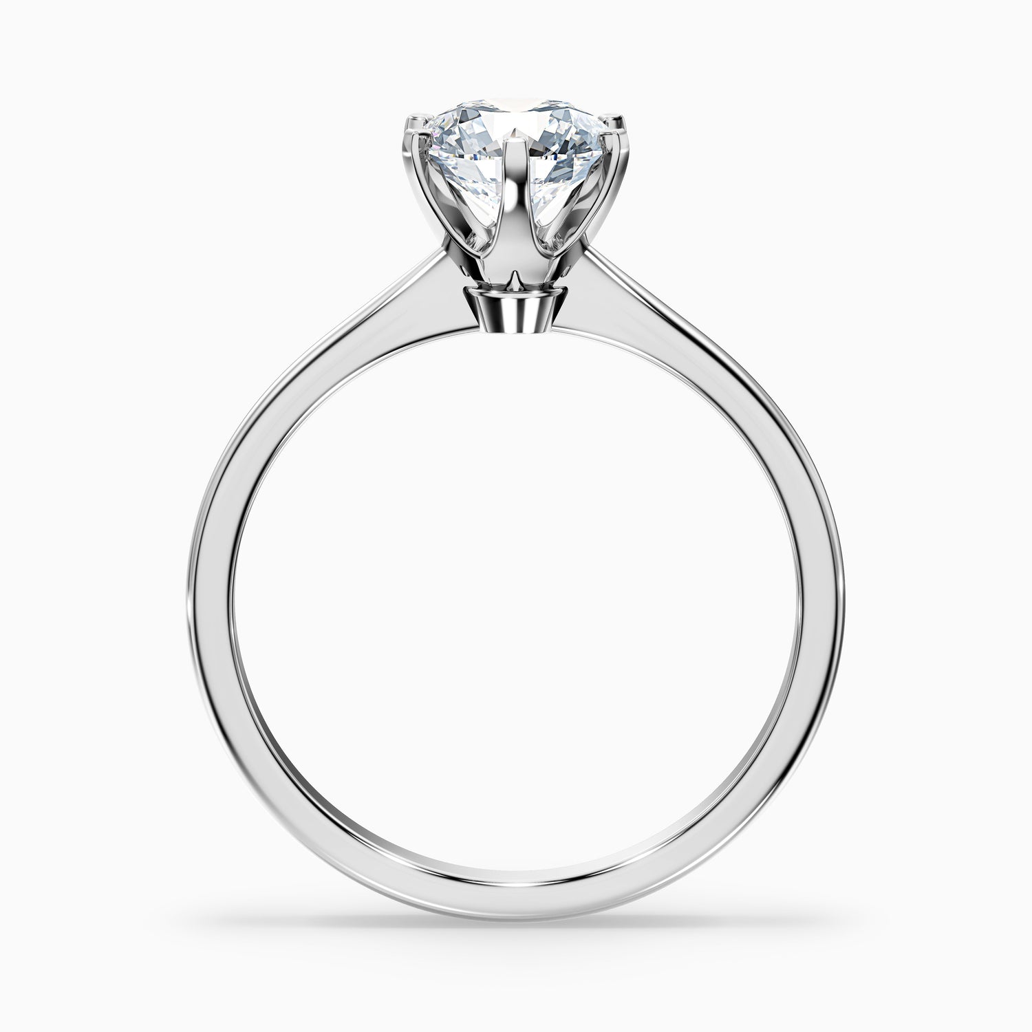 Emma 3 Carat Round Solitaire Lab Grown Engagement Ring in 14k Yellow Gold