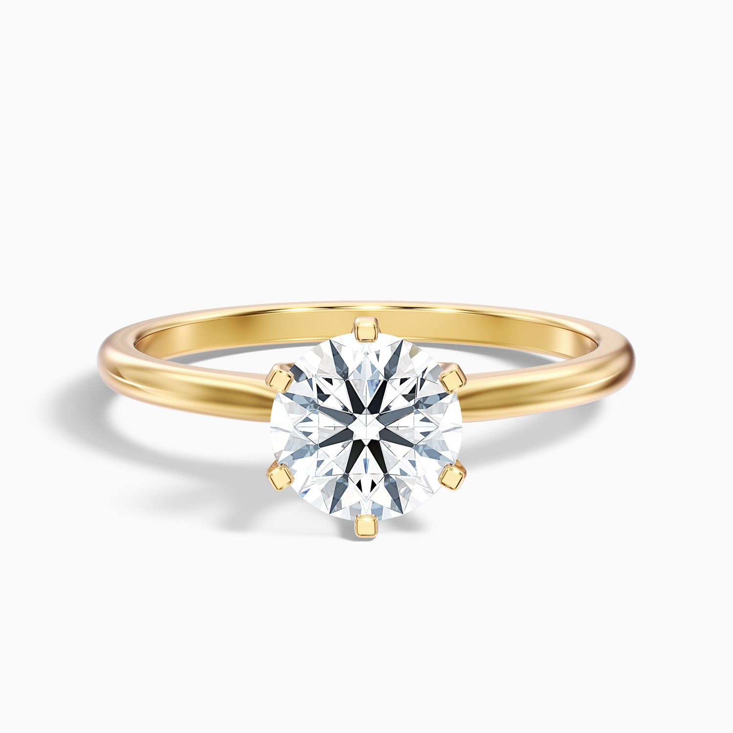 Emma 3.5 Carat Round Solitaire Lab Grown Engagement Ring in 10k Rose Gold