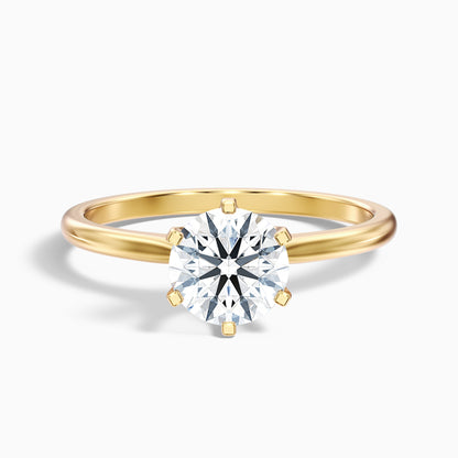 Emma 4 Carat Round Solitaire Lab Grown Engagement Ring in Platinum