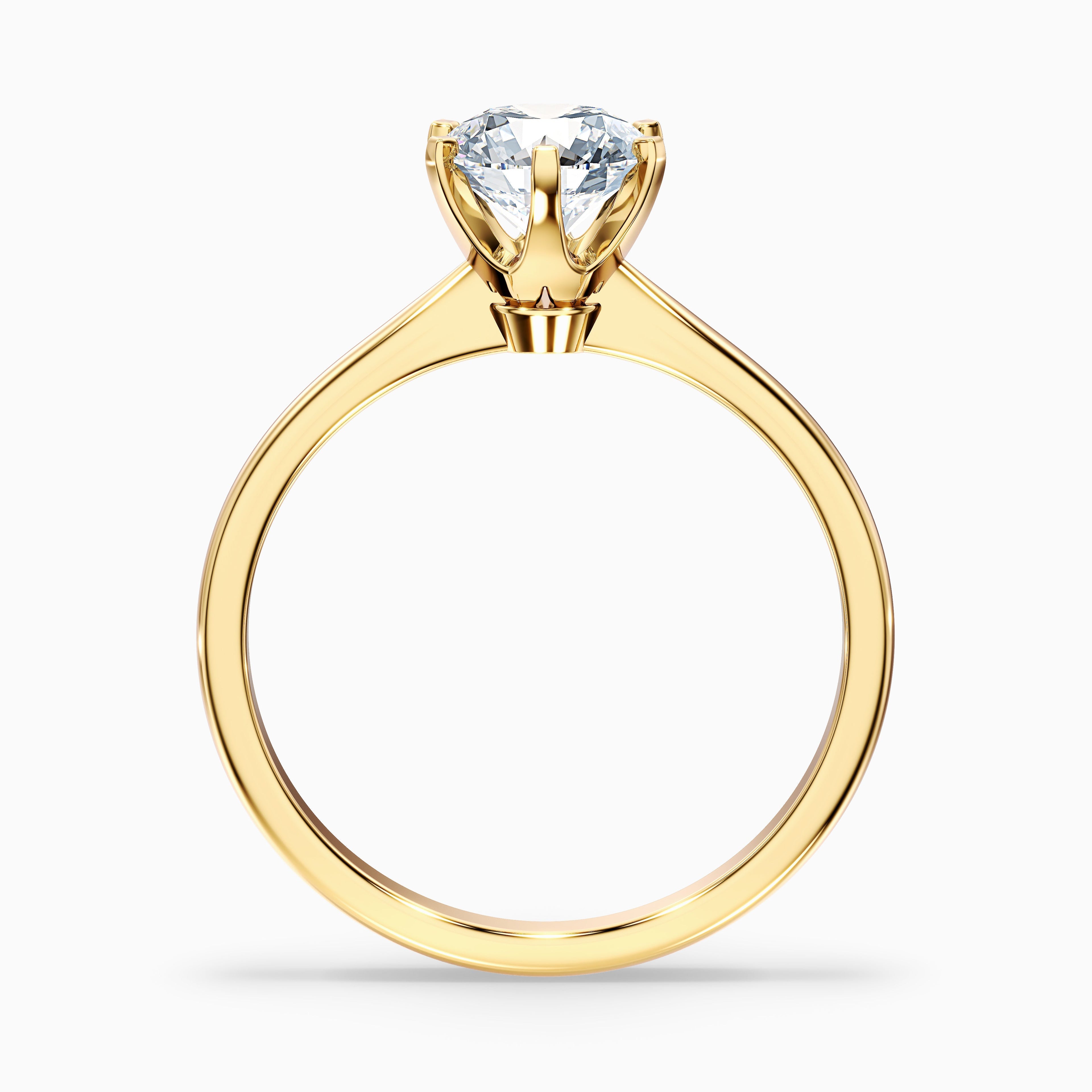 Emma 4 Carat Round Solitaire Lab Grown Engagement Ring in 14k Rose Gold