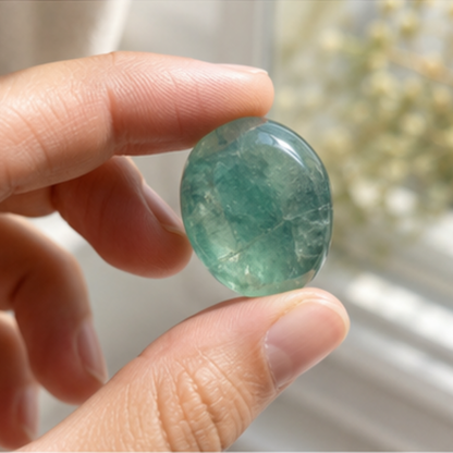 Green Fluorite Tumbled Crystals (Bring Balance and Clearing)  DestGlow